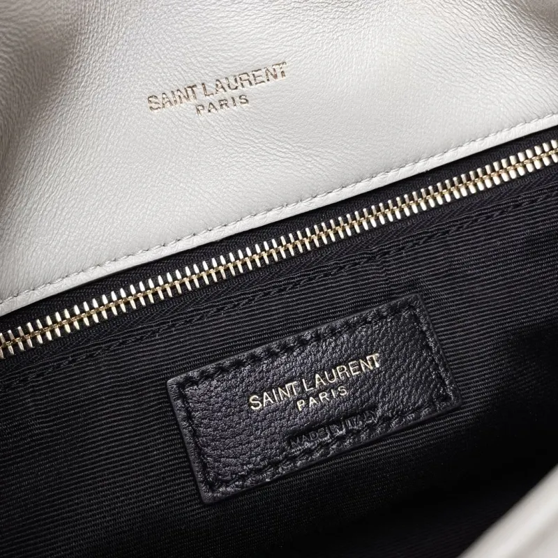 YSL Cream Quilted Top Handle Chain Bag 188 - Image 8