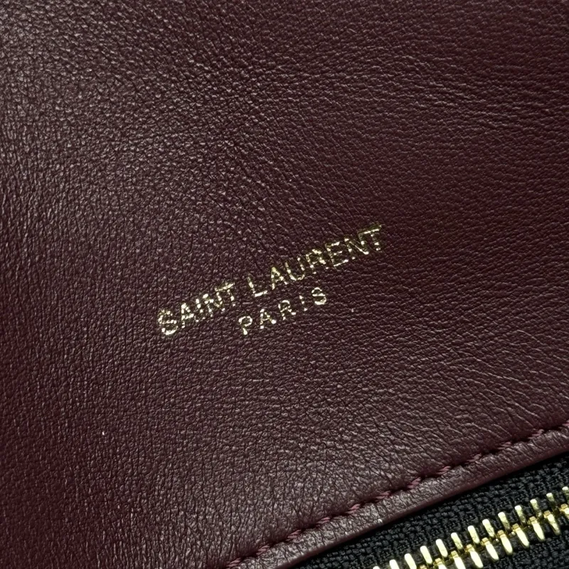 YSL Burgundy Top Handle Bag 190 - Image 10