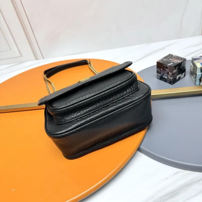YSL Black Leather Chain Shoulder Bag 194 - Image 3