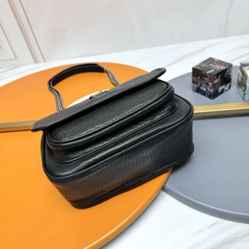 YSL Black Leather Chain Shoulder Bag 195 - Image 3