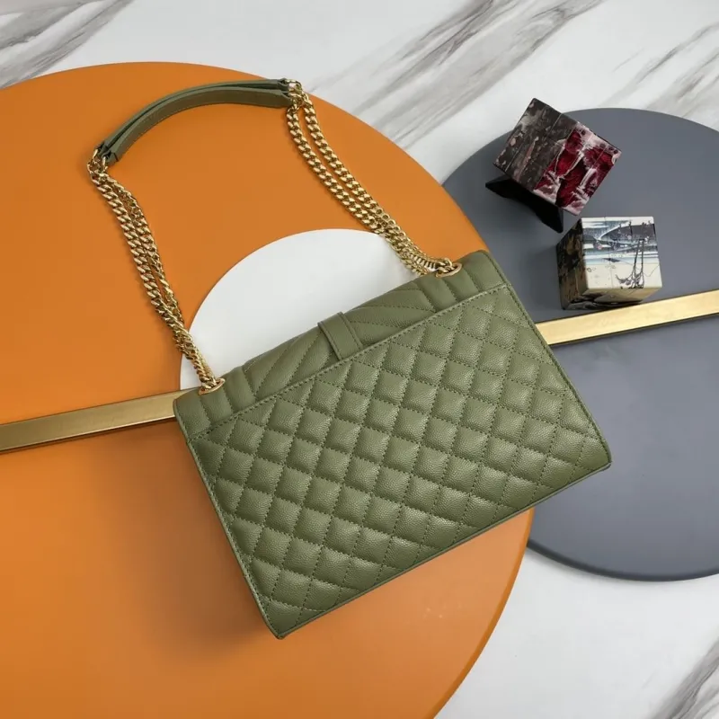 YSL Olive Green Top Handle Bag 204 - Image 3