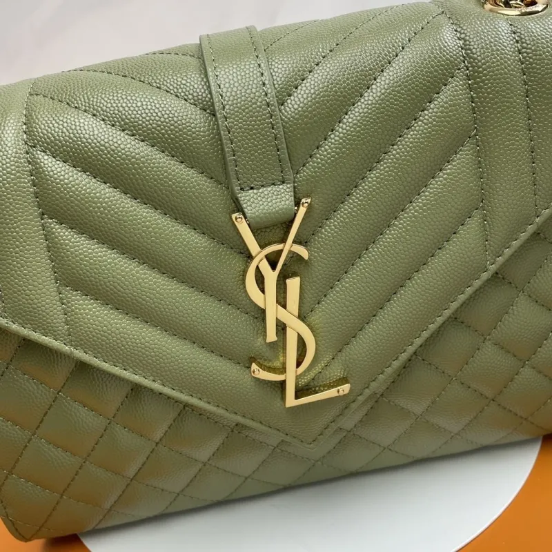 YSL Olive Green Top Handle Bag 204 - Image 4
