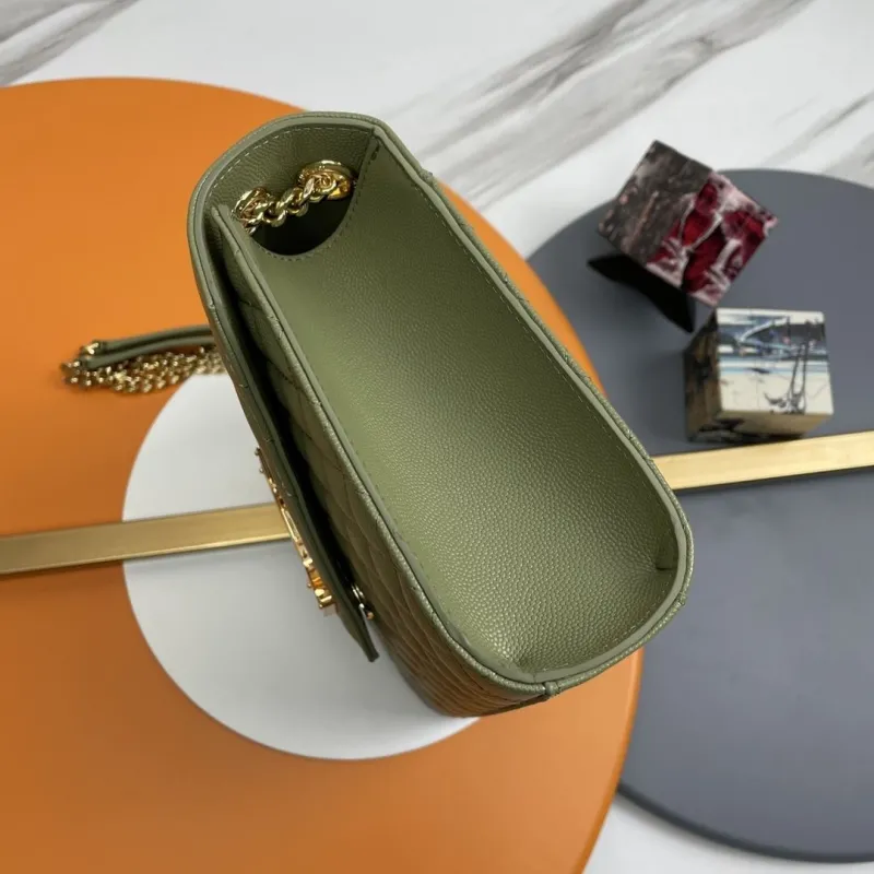 YSL Olive Green Top Handle Bag 204 - Image 7