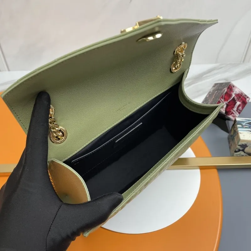 YSL Olive Green Top Handle Bag 204 - Image 9