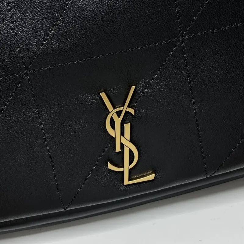 YSL Black Leather Chain Shoulder Bag - Image 7