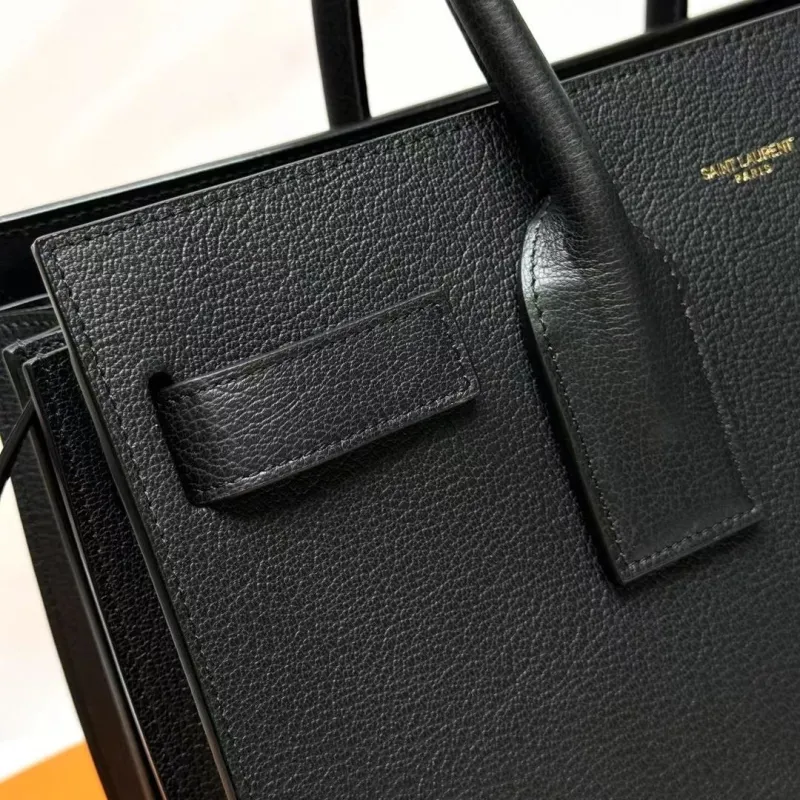 YSL Black Top Handle Bag 233 - Image 7
