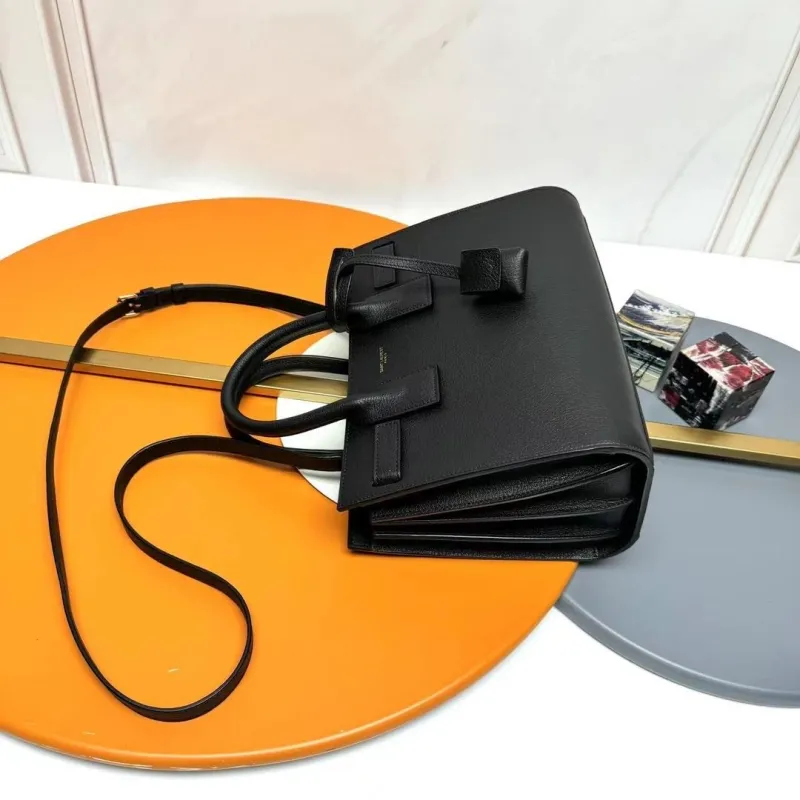 YSL Black Top Handle Bag 234 - Image 3