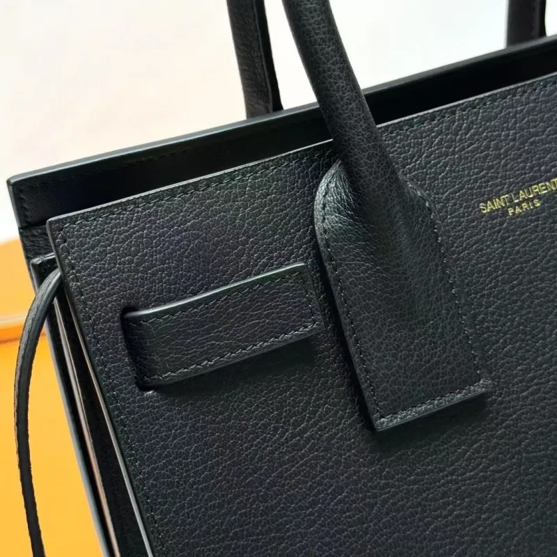 YSL Black Top Handle Bag 234 - Image 7