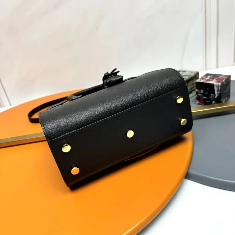 YSL Black Leather Top Handle Bag 235 - Image 4