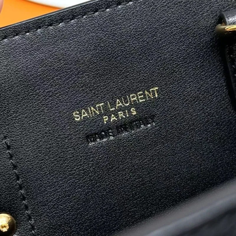 YSL Black Leather Top Handle Bag 235 - Image 8