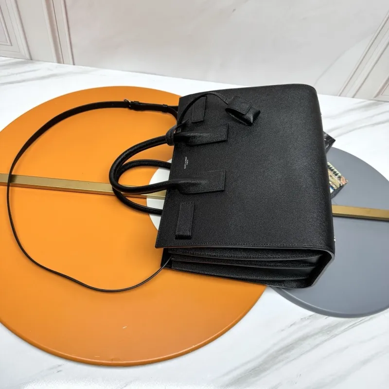YSL Black Top Handle Bag 236 - Image 3