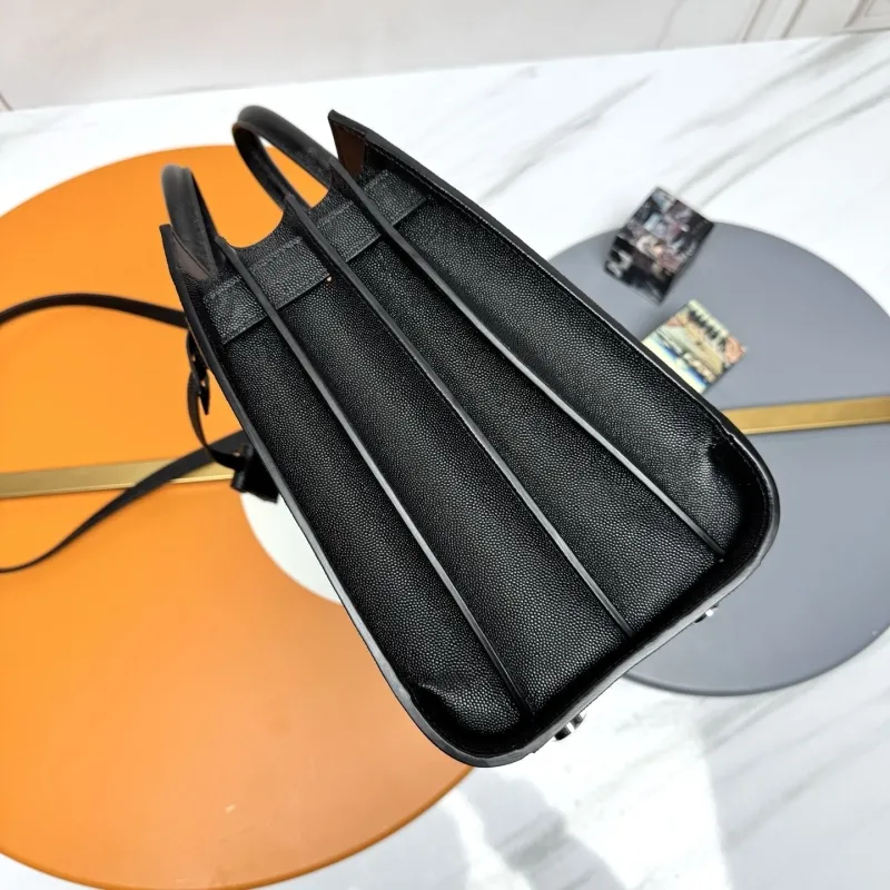 YSL Black Top Handle Bag 236 - Image 4