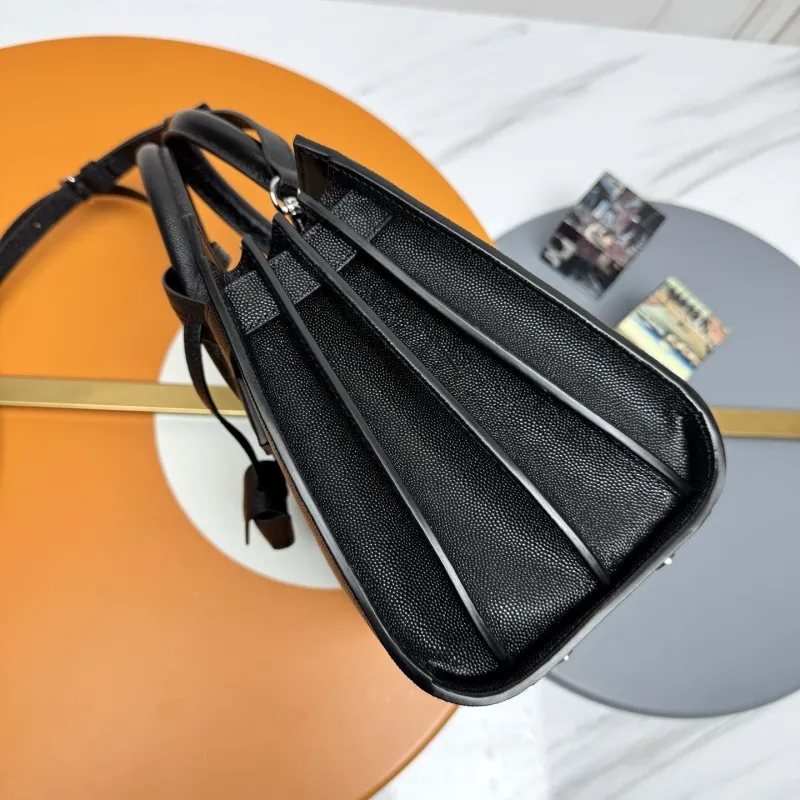 YSL Black Top Handle Bag 237 - Image 3