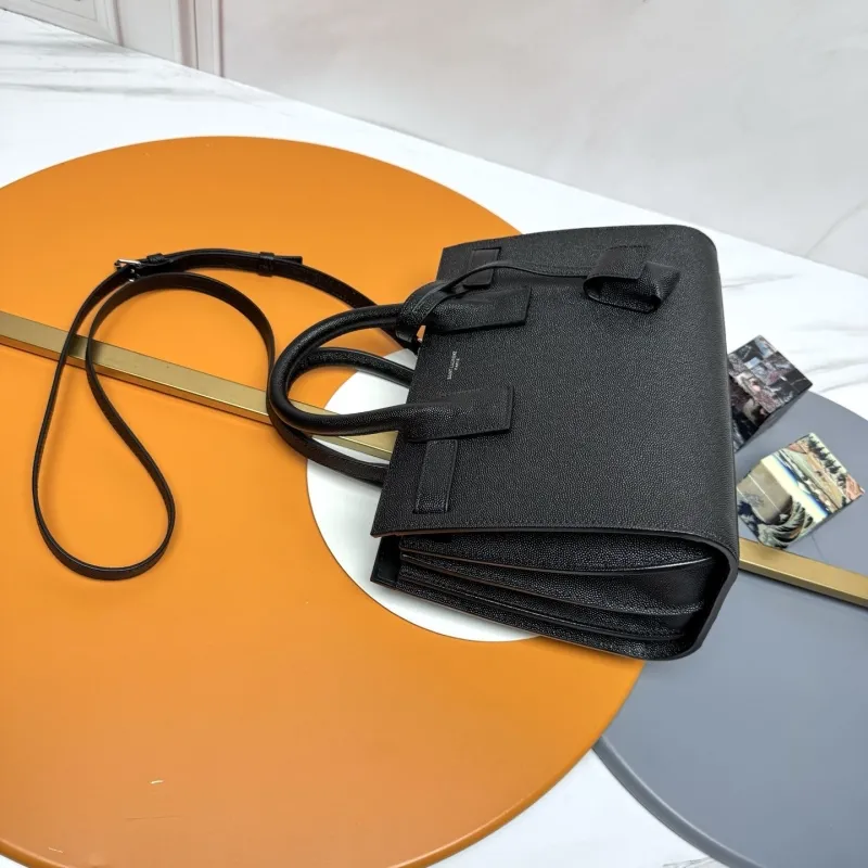 YSL Black Top Handle Bag 237 - Image 5