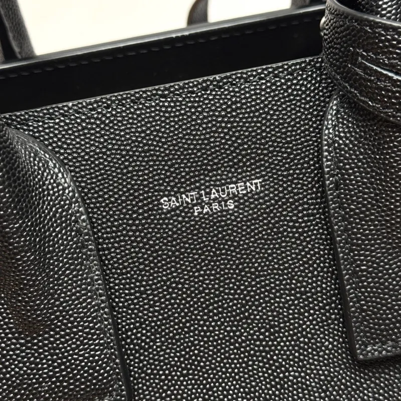 YSL Black Top Handle Bag 237 - Image 6