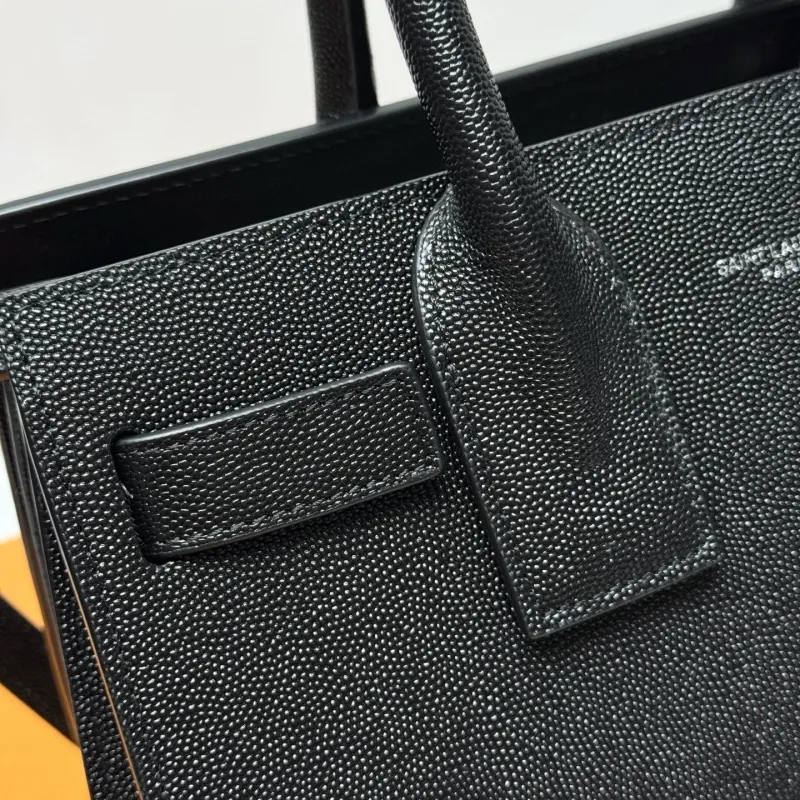 YSL Black Top Handle Bag 237 - Image 7