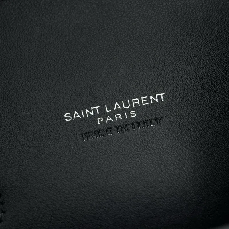 YSL Black Crocodile Embossed Top Handle Bag - Image 8