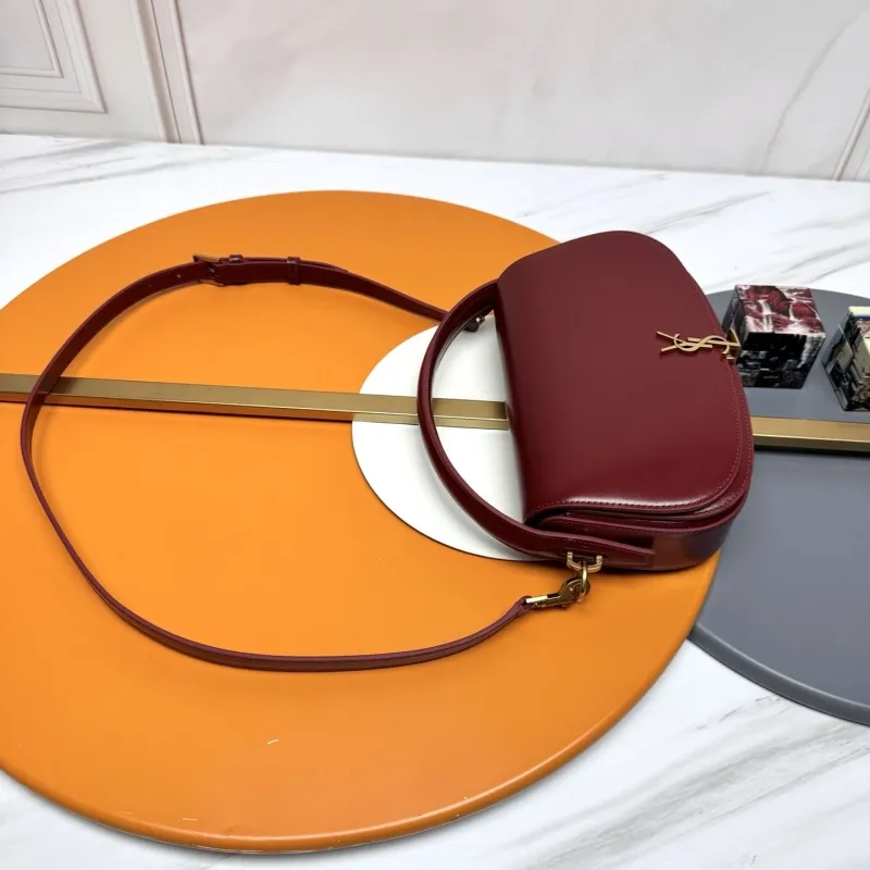 YSL Burgundy Top Handle Crossbody Bag 250 - Image 4