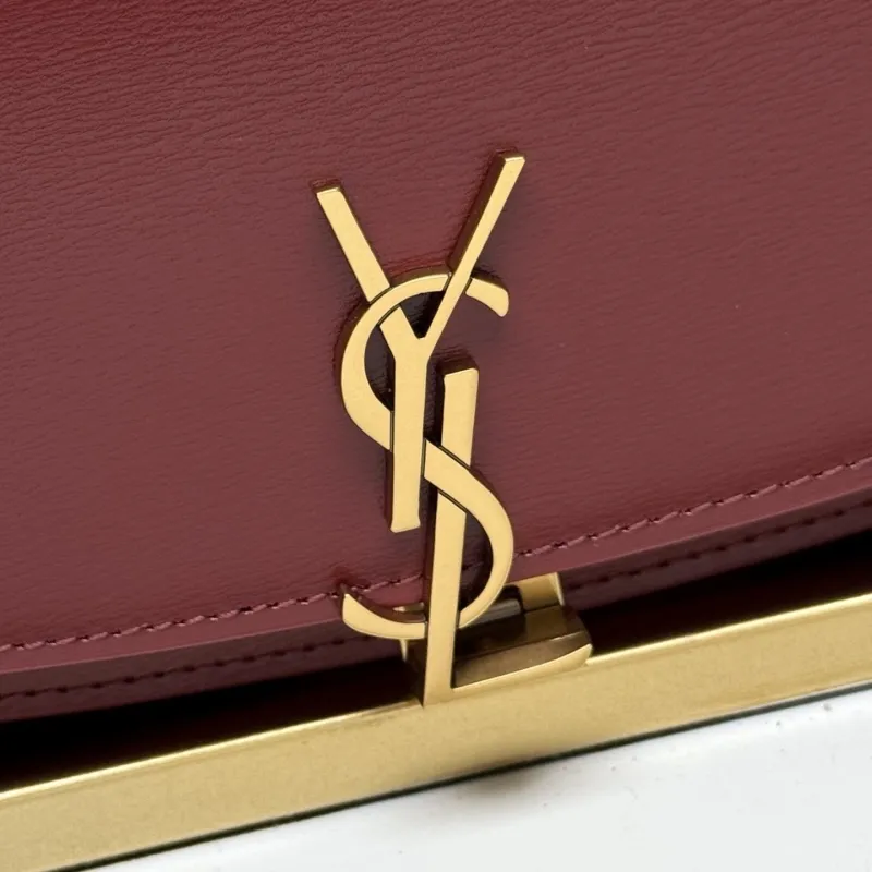 YSL Burgundy Top Handle Crossbody Bag 250 - Image 6