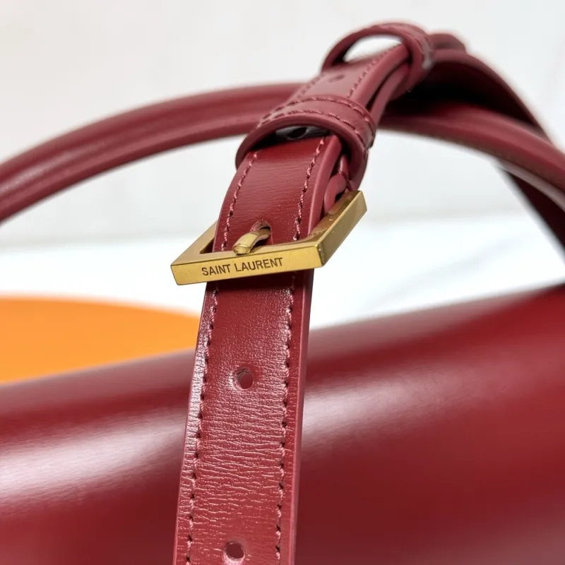 YSL Burgundy Top Handle Crossbody Bag 250 - Image 7