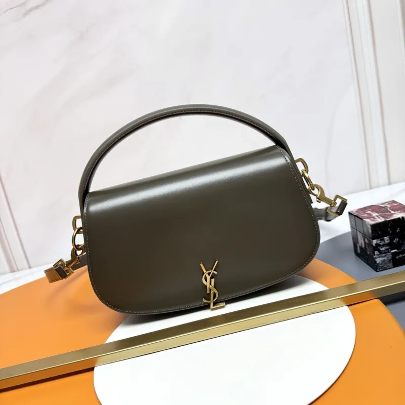 YSL Dark Olive Top Handle Bag 251