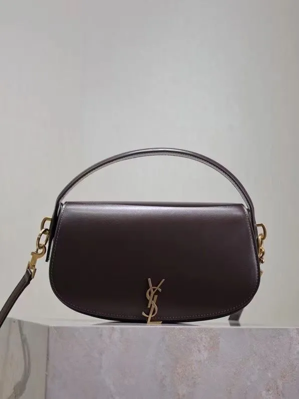 YSL Dark Brown Top Handle Bag 252