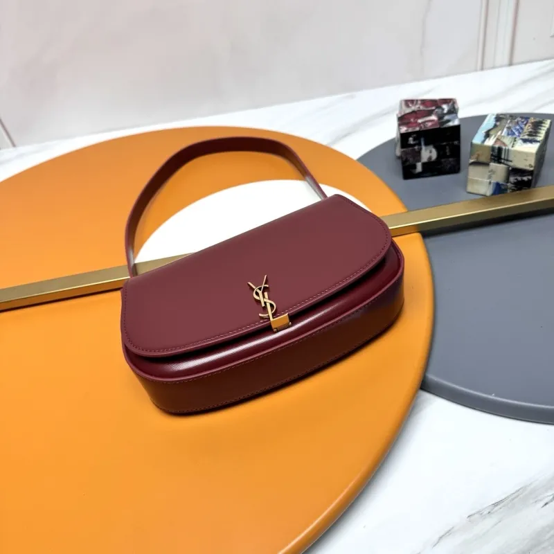 Alternative view of YSL Burgundy Top Handle Shoulder Bag 254
