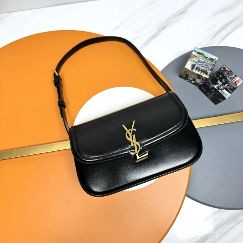 YSL Black Top Handle Shoulder Bag 257