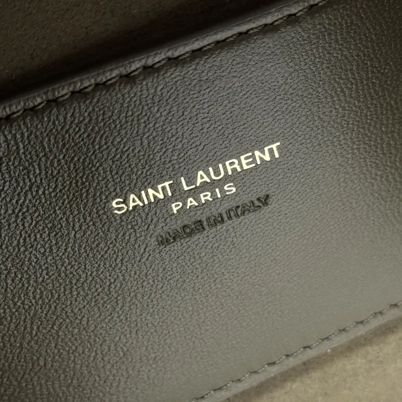 YSL 258 Dark Olive Leather Shoulder Bag - Image 8