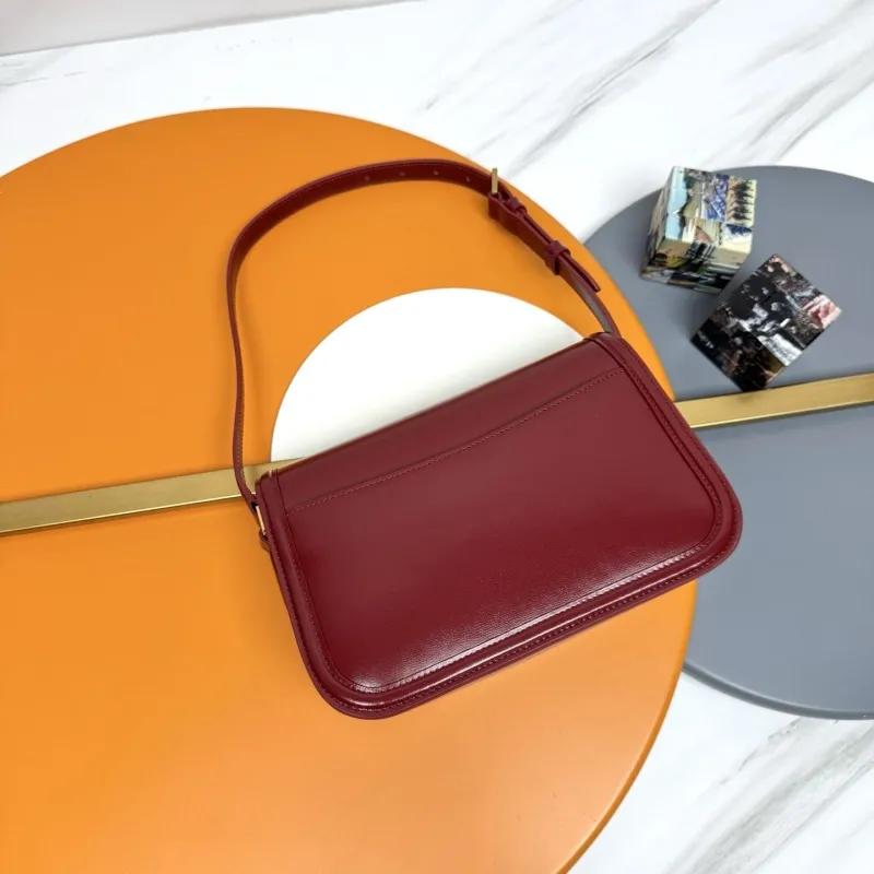 Alternative view of YSL Burgundy Top Handle Shoulder Bag Model 260