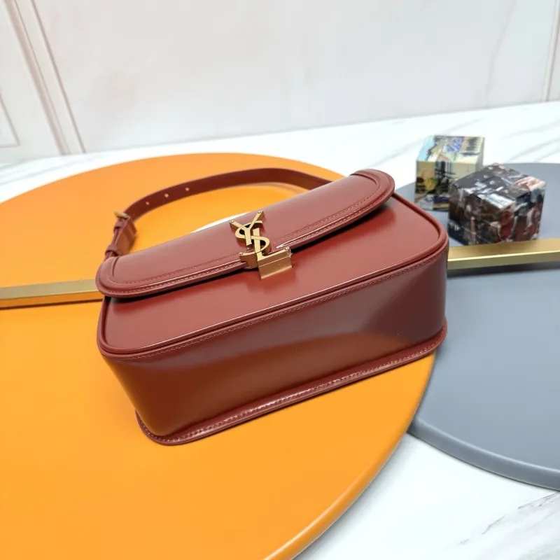 YSL Burgundy Top Handle Shoulder Bag Model 260 - Image 3