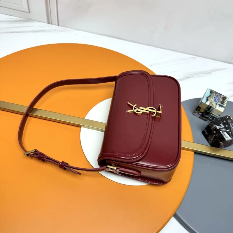 YSL Burgundy Top Handle Shoulder Bag Model 260 - Image 4