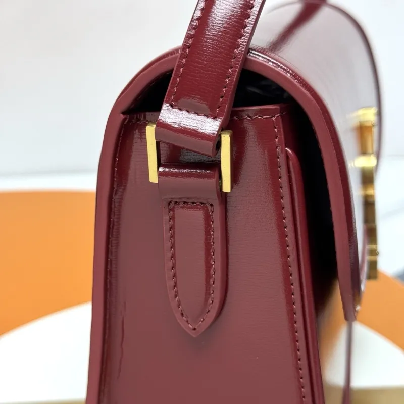 YSL Burgundy Top Handle Shoulder Bag Model 260 - Image 5