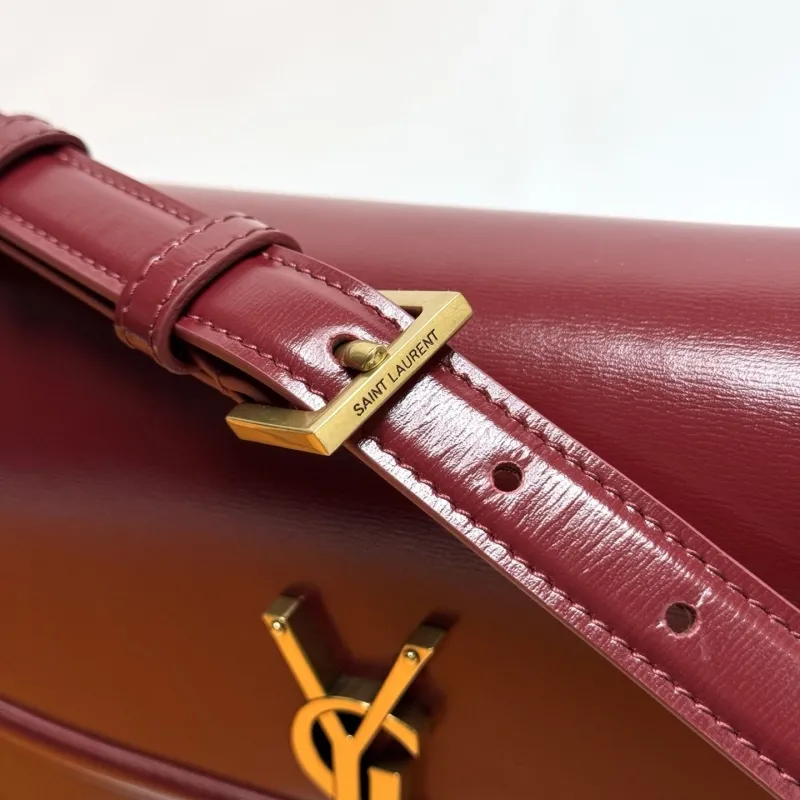 YSL Burgundy Top Handle Shoulder Bag Model 260 - Image 7