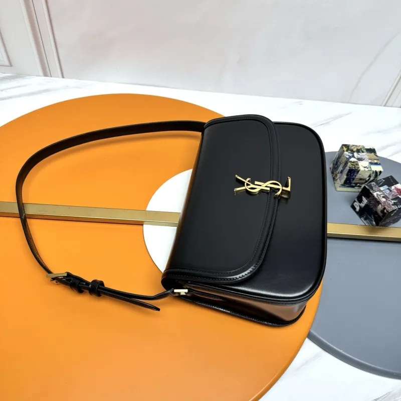YSL Black Leather Shoulder Bag 262 - Image 3