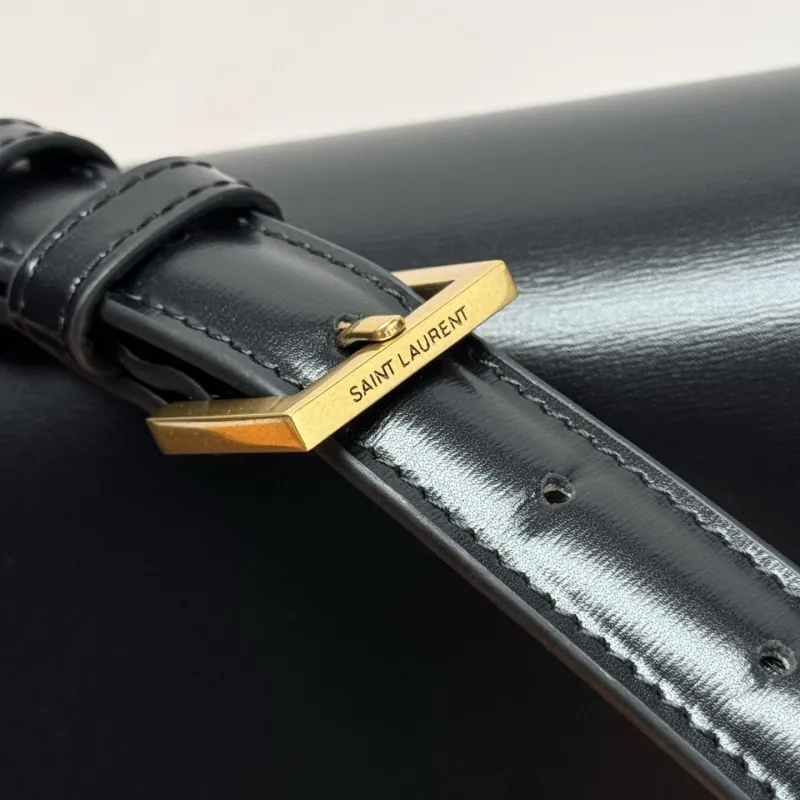 YSL Black Leather Shoulder Bag 262 - Image 6
