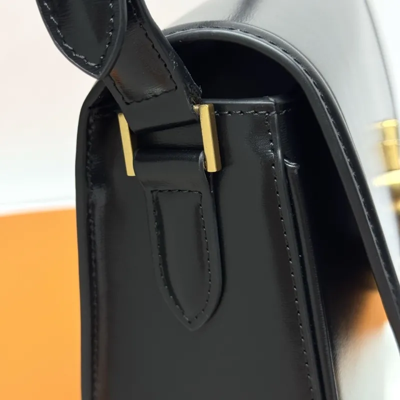 YSL Black Leather Shoulder Bag 262 - Image 7