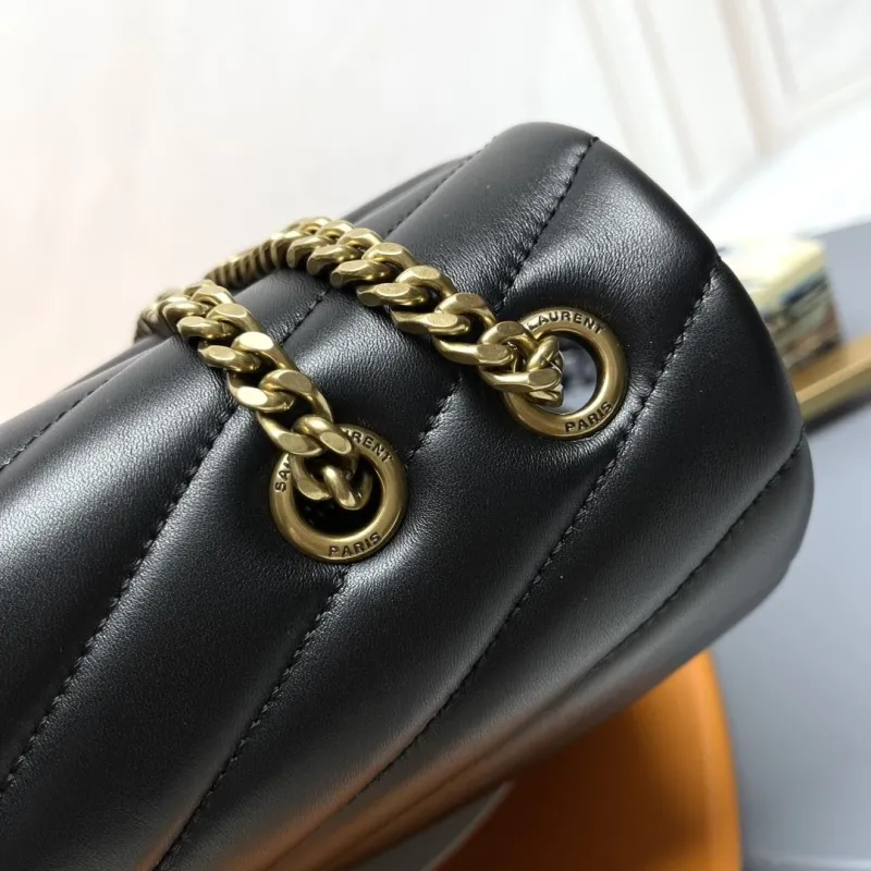 YSL Black Top Handle Bag 265 - Image 6