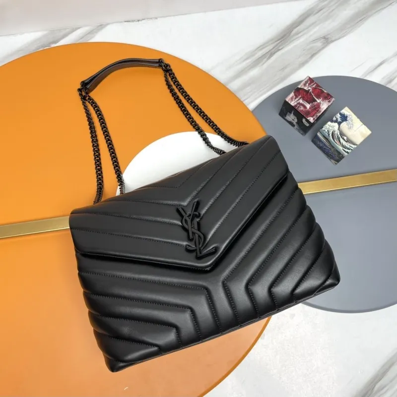 YSL Black Top Handle Bag 266