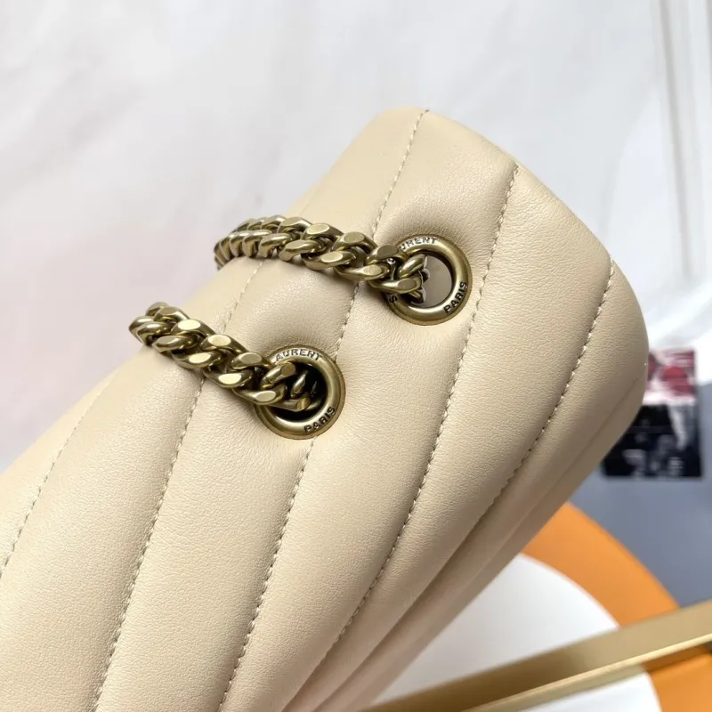 YSL Beige Top Handle Shoulder Bag 267 - Image 7