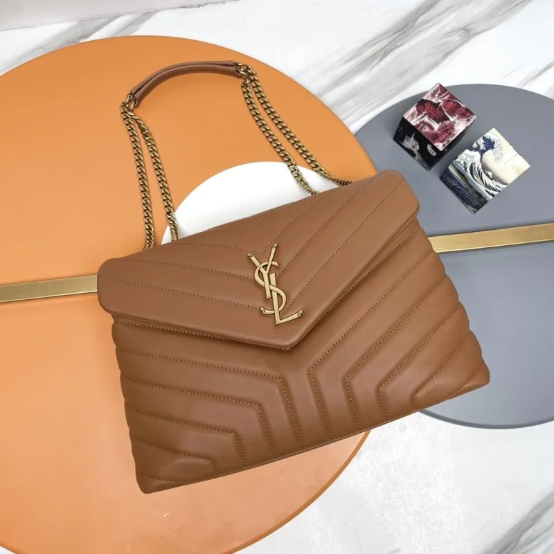 YSL Brown Top Handle Bag 268