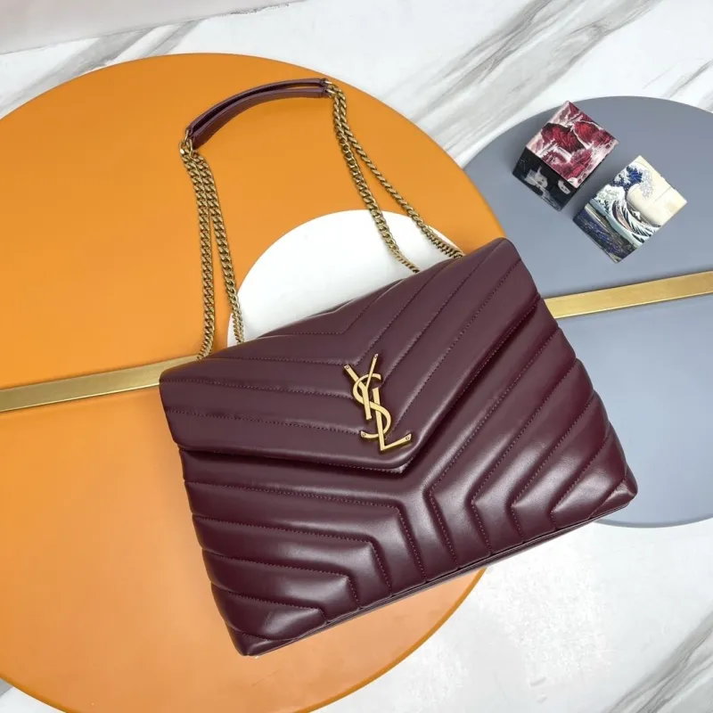YSL Burgundy Top Handle Bag 269