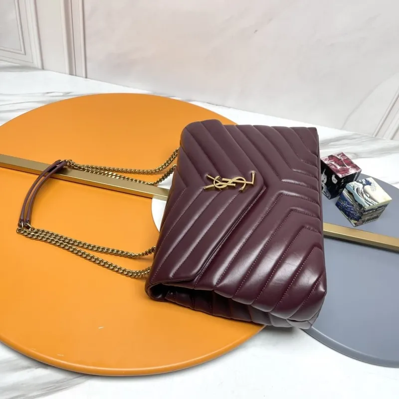 YSL Burgundy Top Handle Bag 269 - Image 4