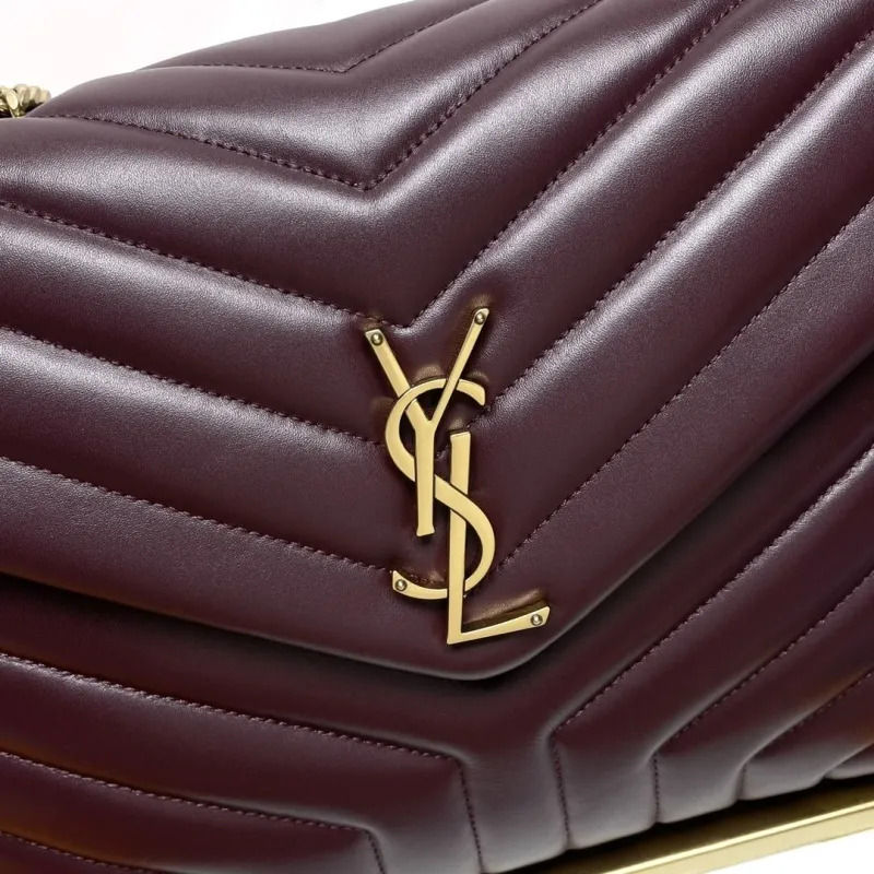 YSL Burgundy Top Handle Bag 269 - Image 5