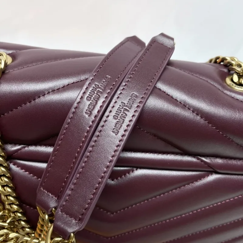YSL Burgundy Top Handle Bag 269 - Image 7