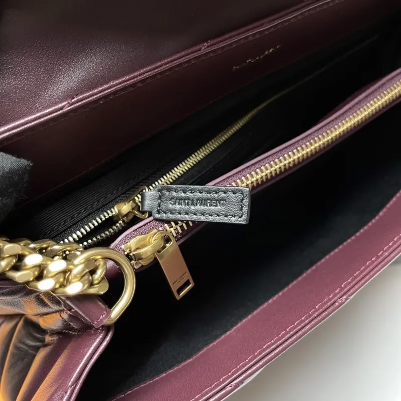 YSL Burgundy Top Handle Bag 269 - Image 8