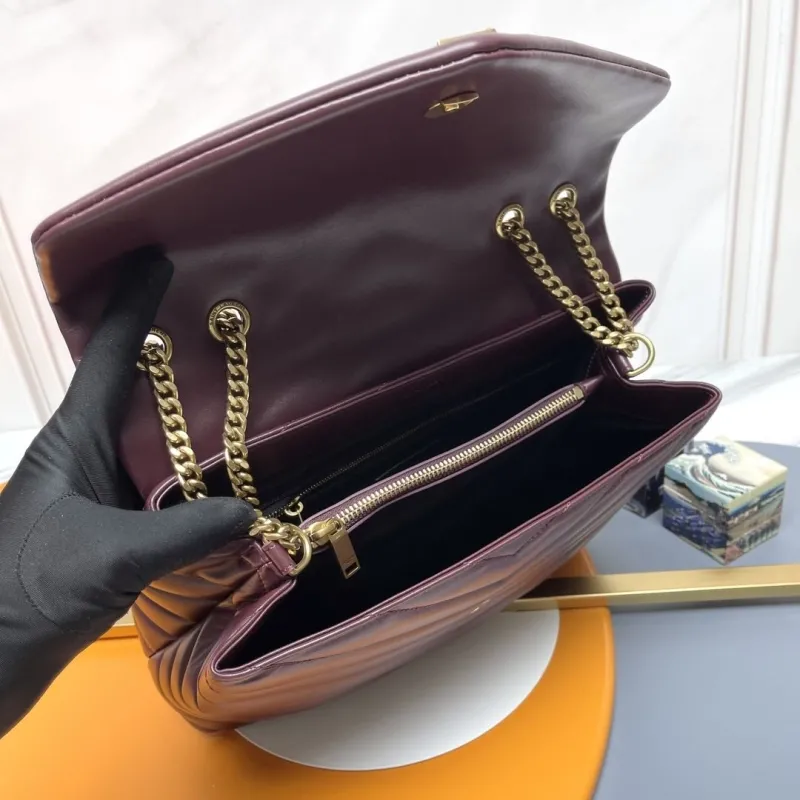 YSL Burgundy Top Handle Bag 269 - Image 9