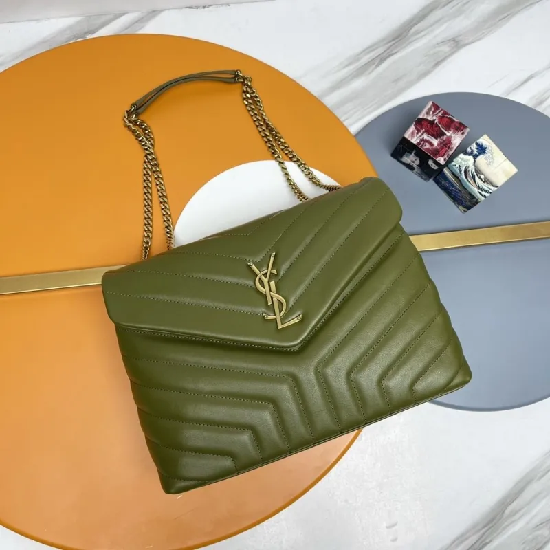 YSL Olive Green Top Handle Bag 270