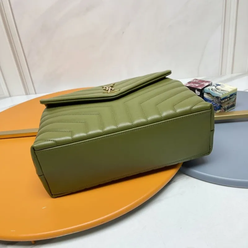 YSL Olive Green Top Handle Bag 270 - Image 3