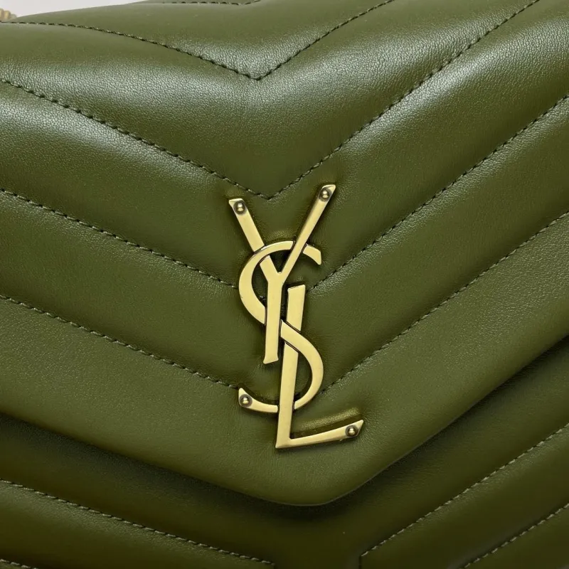 YSL Olive Green Top Handle Bag 270 - Image 5